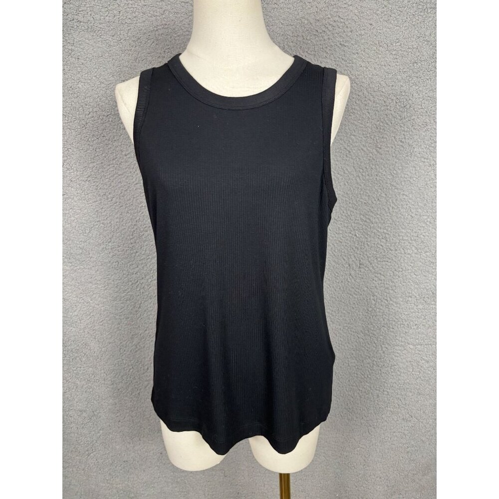 ON-34TH Womens Ribbed Tank Top High Neck Size X-Large Color Black New With Tag's